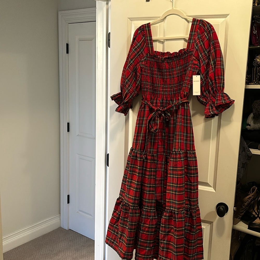 Red tartan dress NWT
